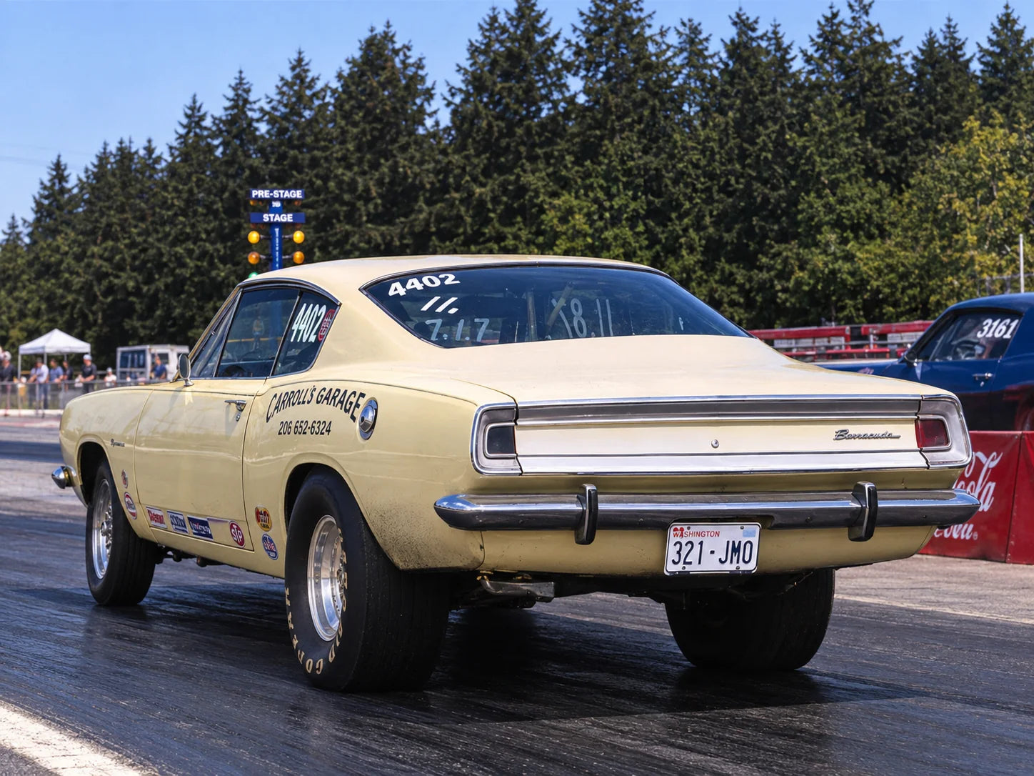Race car at the track